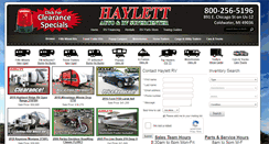 Desktop Screenshot of haylettrv.com